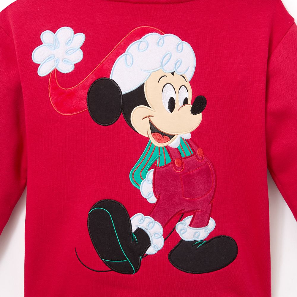 Santa Mickey Mouse Zip Hoodie for Kids