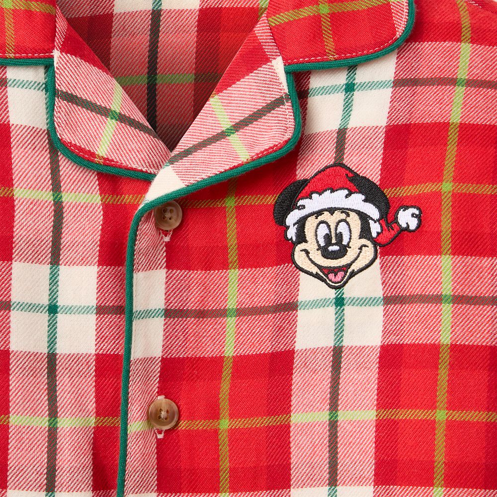 Mickey Mouse and Pluto Plaid Holiday Sleep Set for Kids