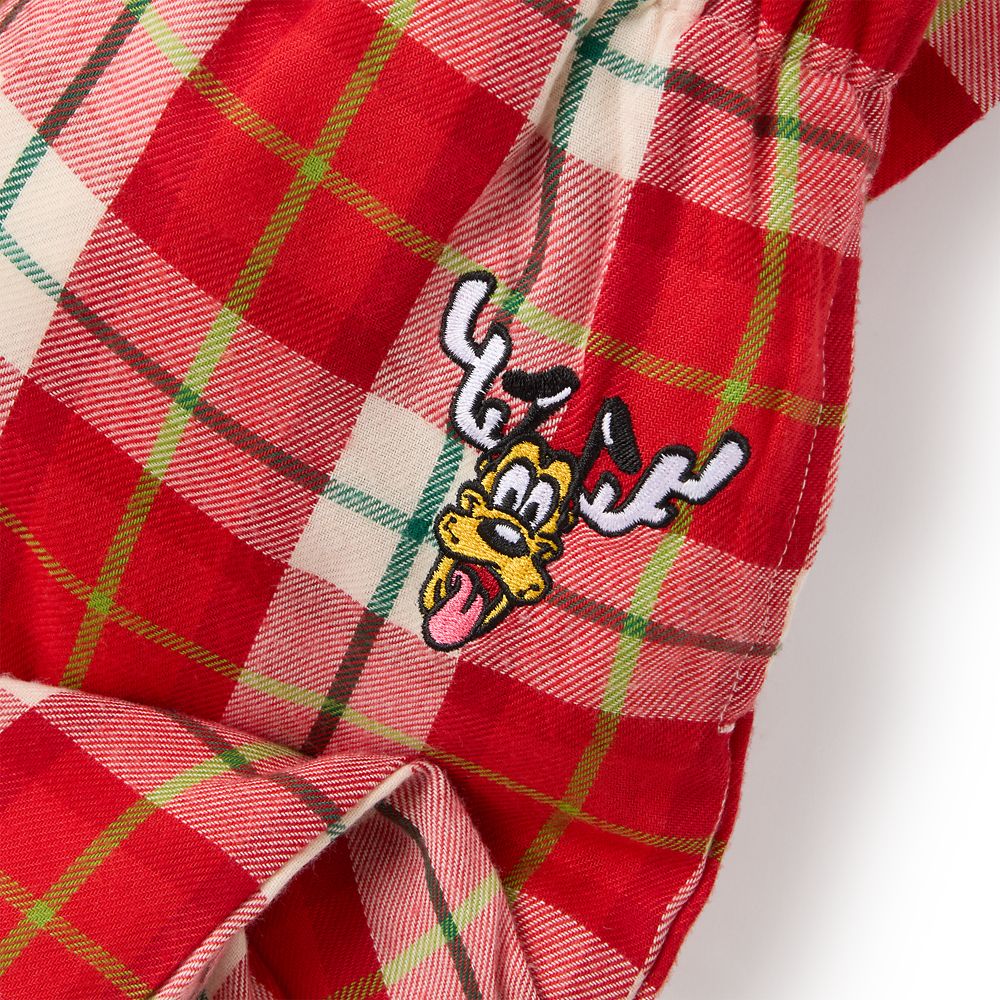 Mickey Mouse and Pluto Plaid Holiday Sleep Set for Kids &ndash; Personalized