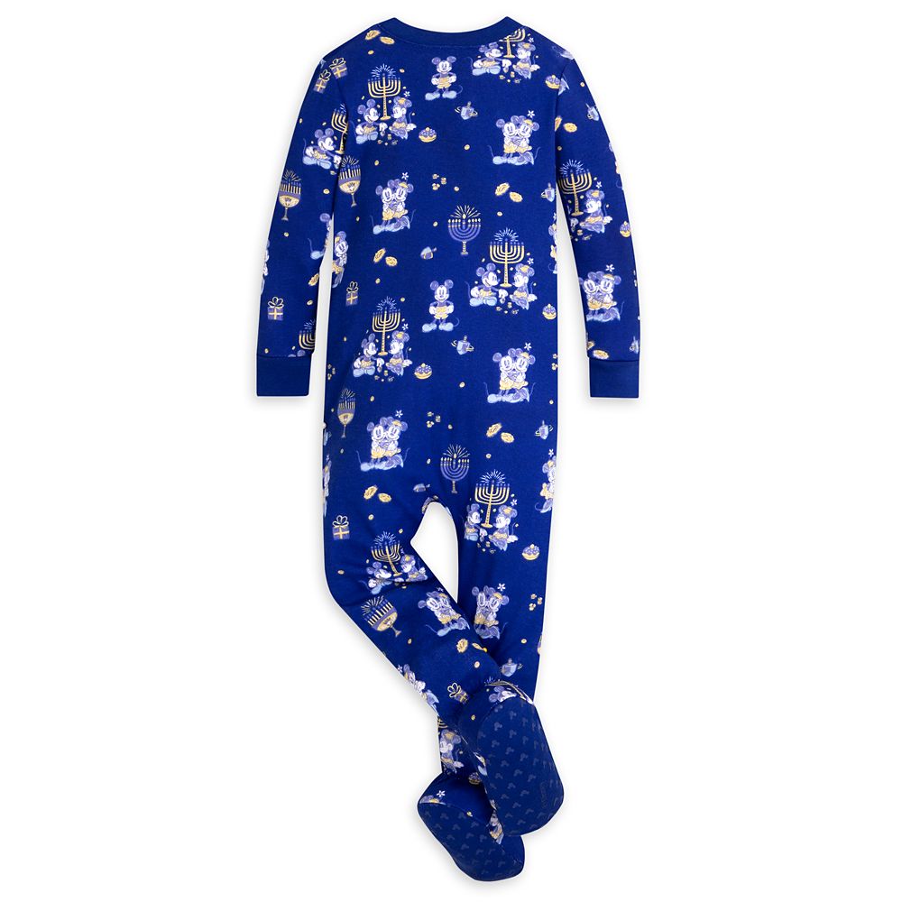 Mickey and Minnie Mouse Hanukkah Stretchie Sleeper for Baby