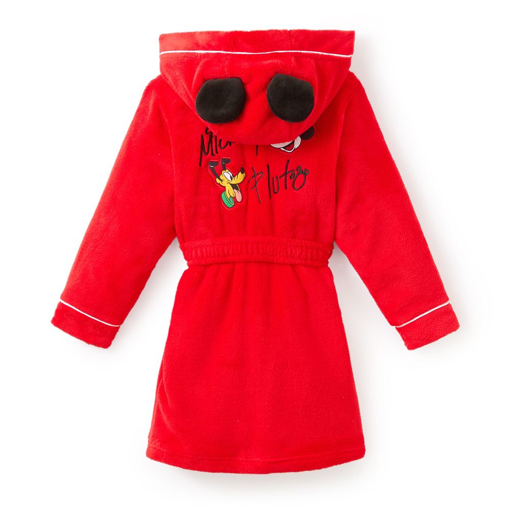 Mickey Mouse and Pluto Hooded Robe for Kids