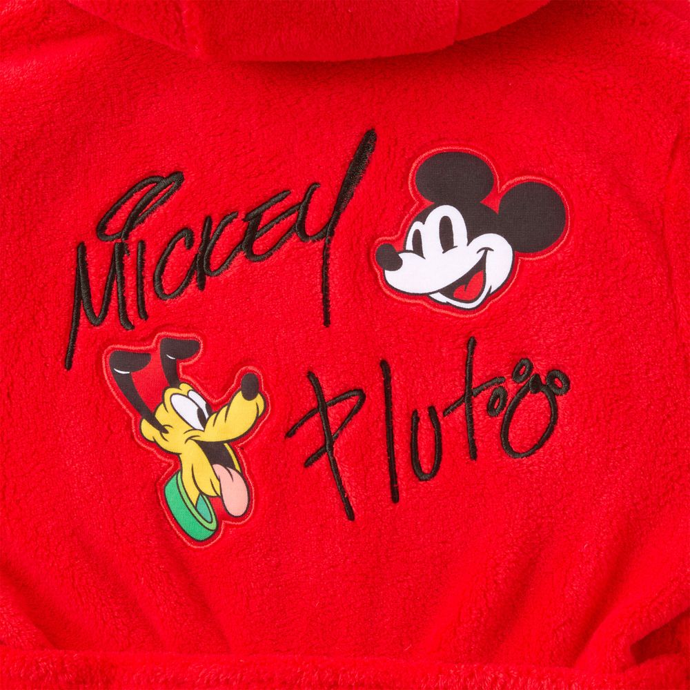 Mickey Mouse and Pluto Hooded Robe for Kids