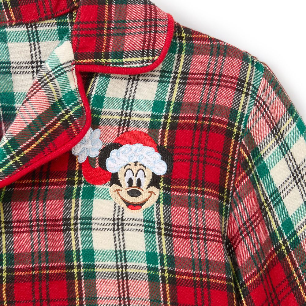 Santa Mickey Mouse Plaid Holiday Sleep Set for Kids
