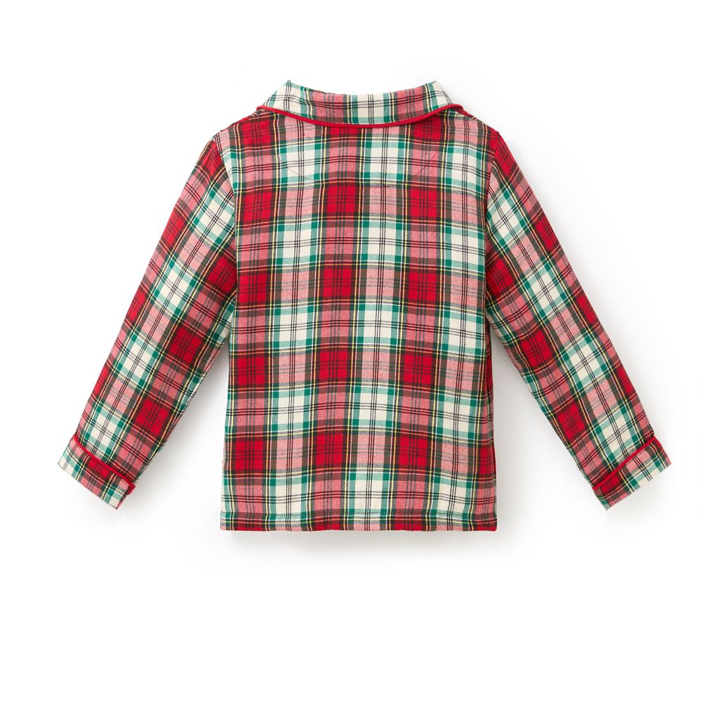 Santa Mickey Mouse Plaid Holiday Sleep Set for Kids
