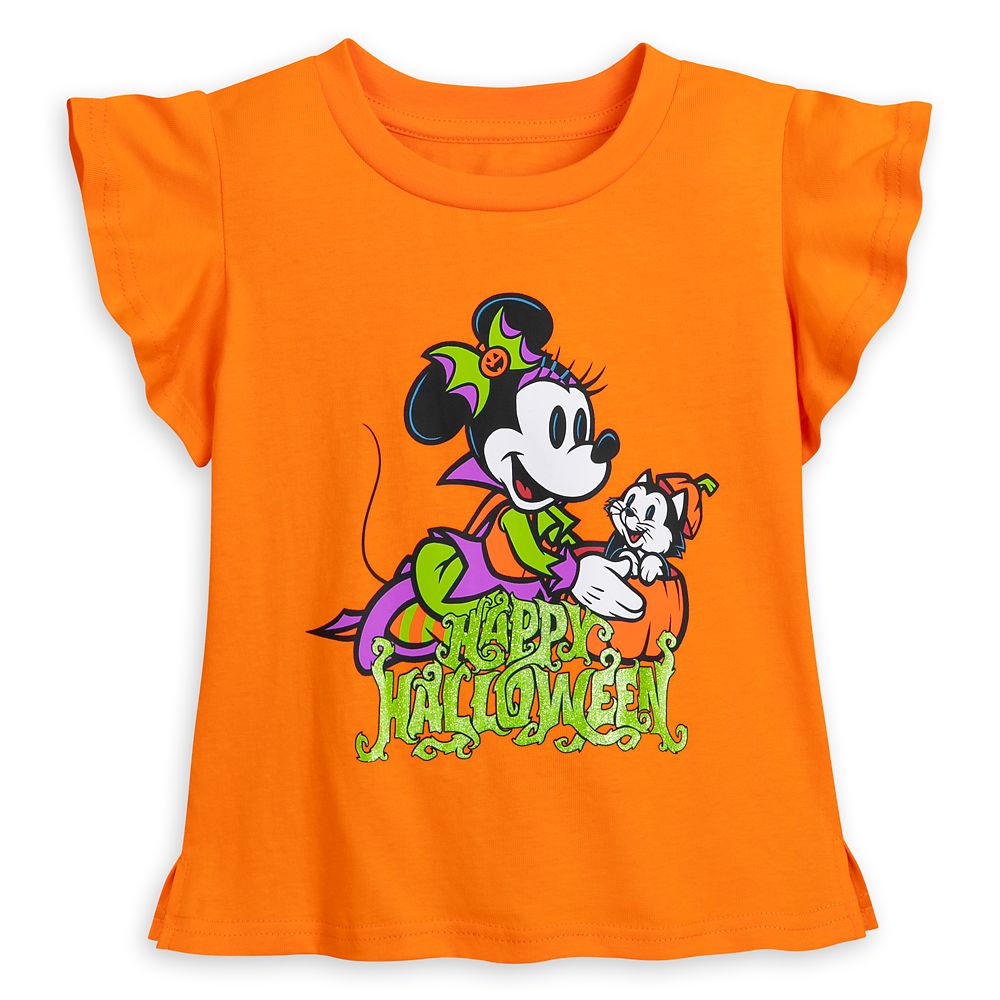 Minnie Mouse and Figaro Halloween T-Shirt for Girls
