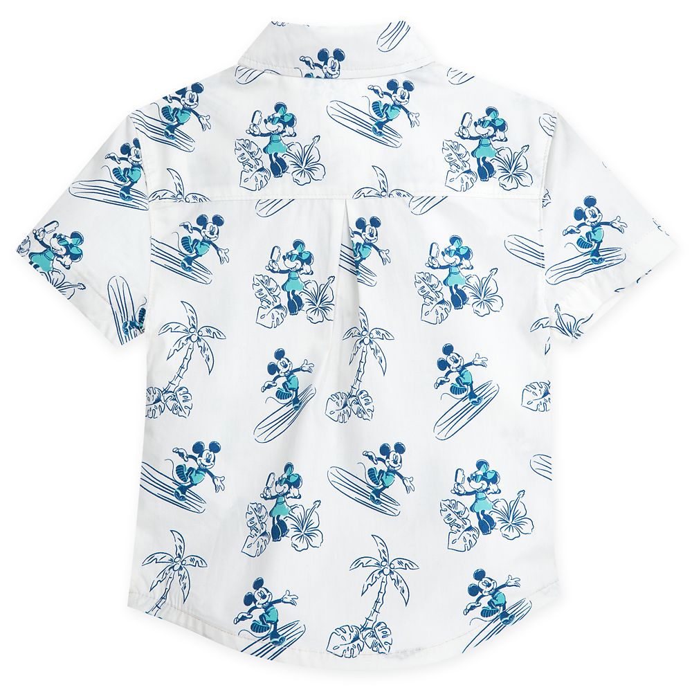 Mickey and Minnie Mouse Summer Fun Woven Shirt for Kids