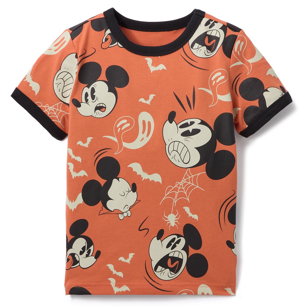 Mickey Mouse Glow-in-the-Dark Halloween T-Shirt for Kids