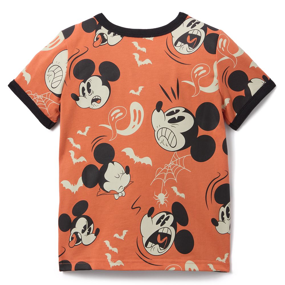 Mickey Mouse Glow-in-the-Dark Halloween T-Shirt for Kids