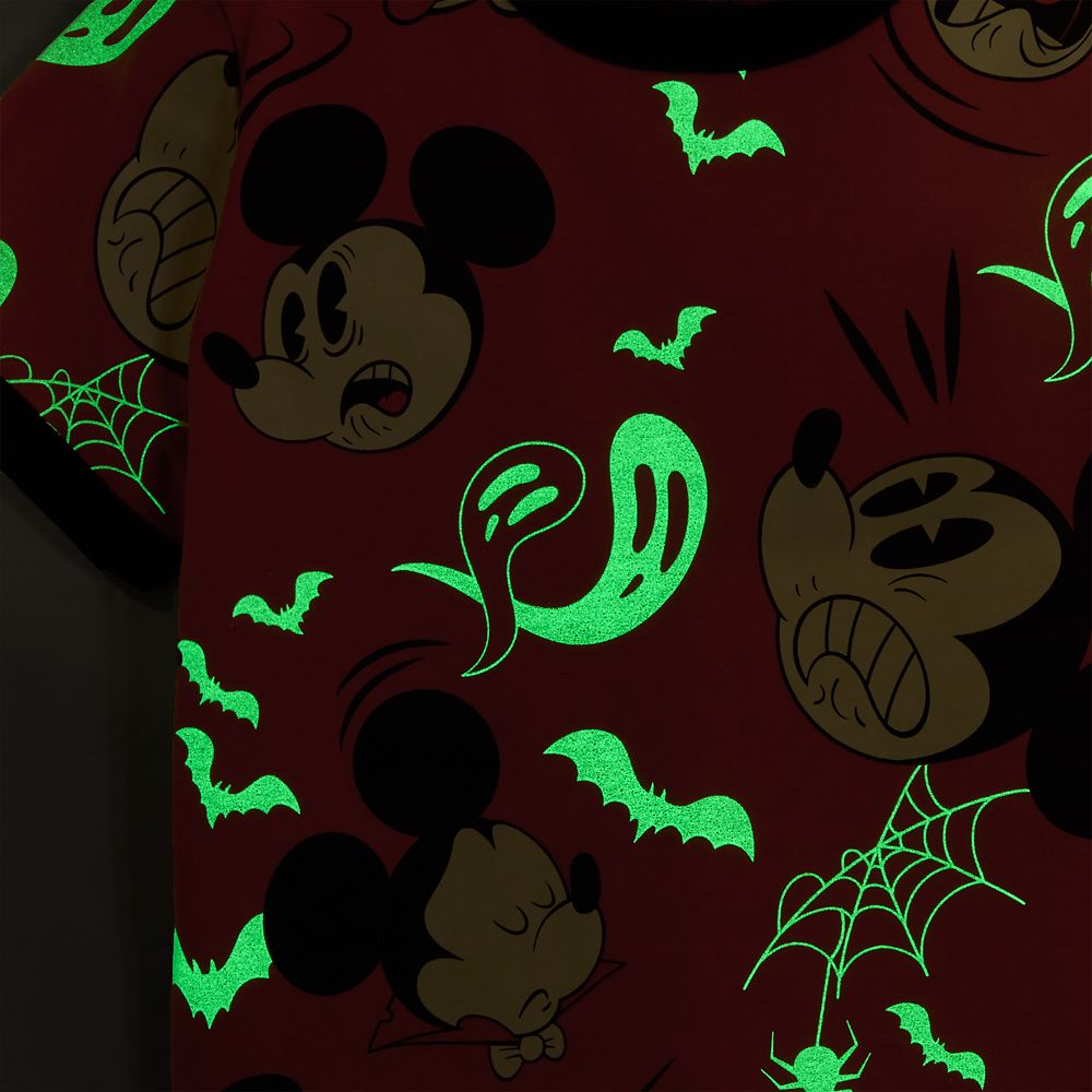 Mickey Mouse Glow-in-the-Dark Halloween T-Shirt for Kids