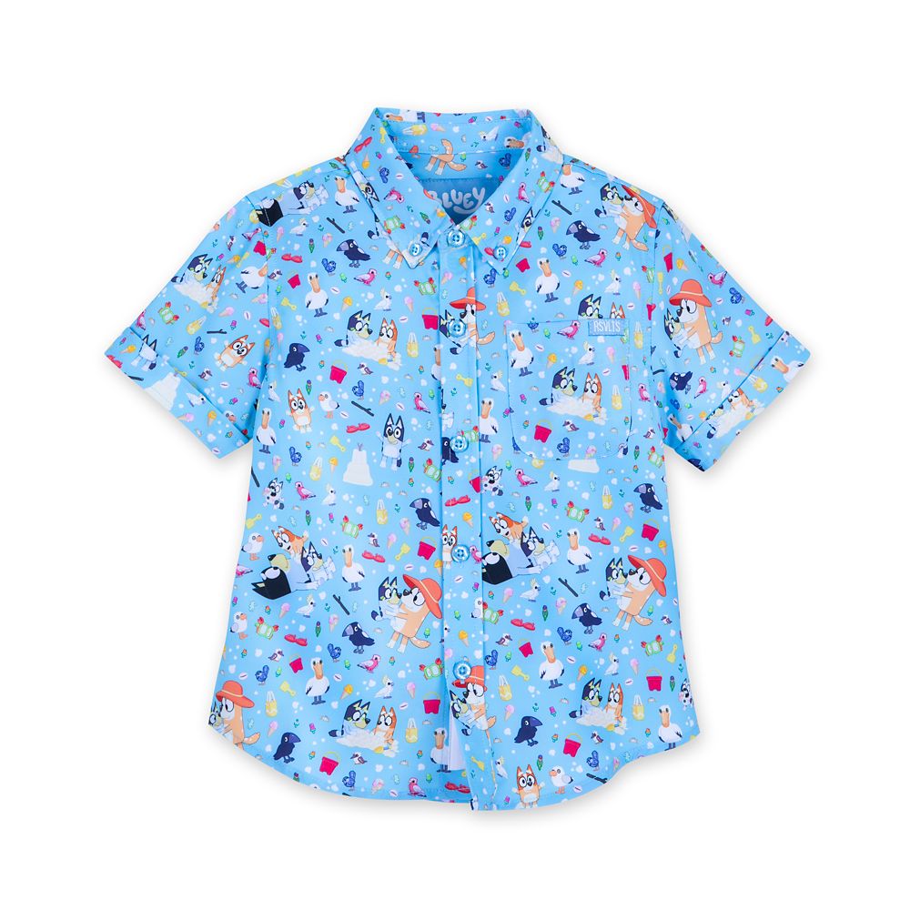 Bluey Beach Day Button Down Shirt for Toddlers by RSVLTS Official shopDisney
