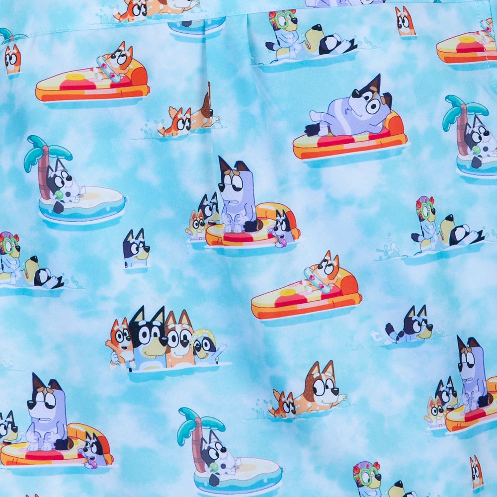 Bluey ''Everybody in the Pool'' Button Down Shirt for Toddlers by RSVLTS