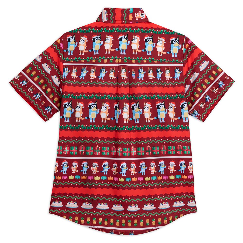 Bluey Holiday Button Down Shirt for Kids by RSVLTS