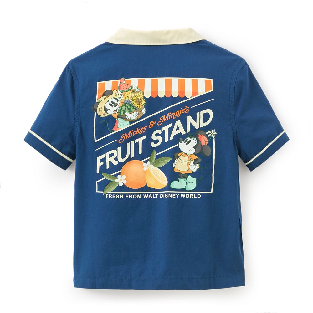 Mickey and Minnie Mouse Fruit Stand Button Down Shirt for Kids &ndash; Walt Disney World