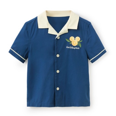 Детские рубашки Disney Mickey and Minnie Mouse Fruit Stand Button Down Shirt for Kids – Walt Disney World