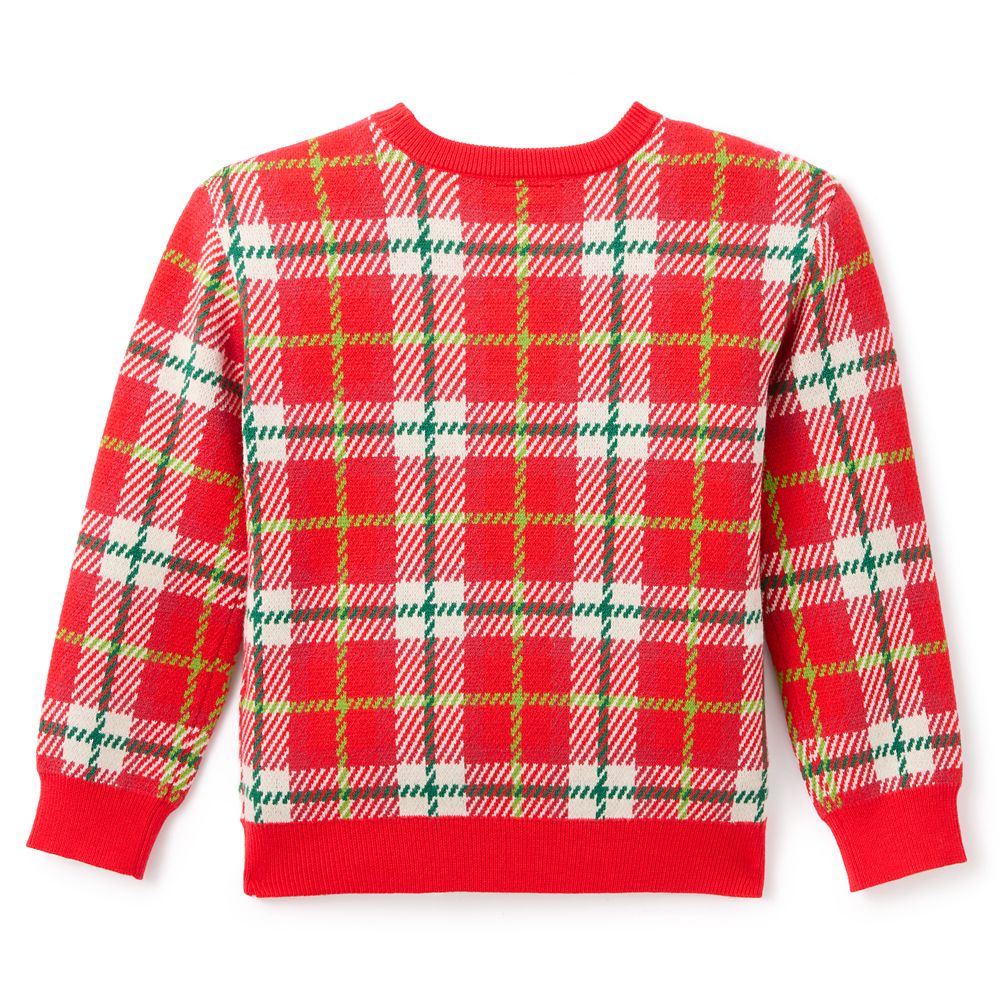 Mickey Mouse Holiday Plaid Sweater for Kids