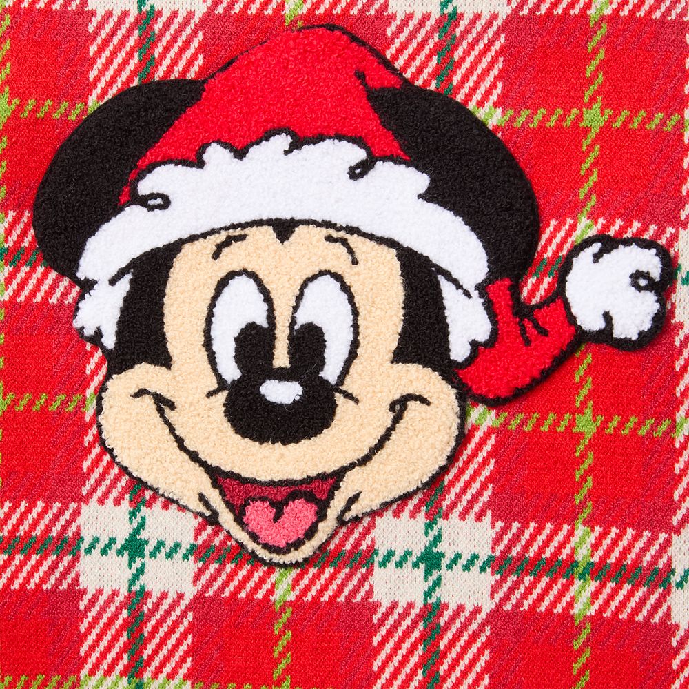 Mickey Mouse Holiday Plaid Sweater for Kids