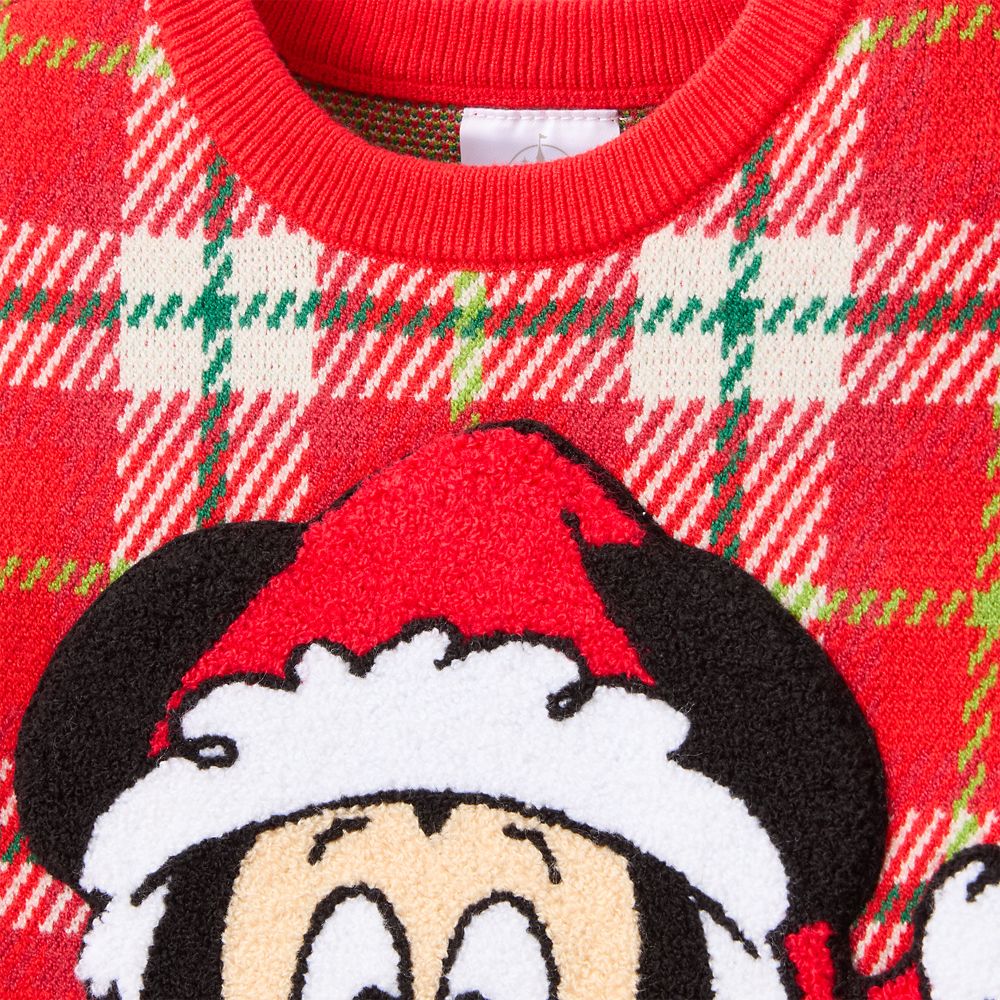 Mickey Mouse Holiday Plaid Sweater for Kids