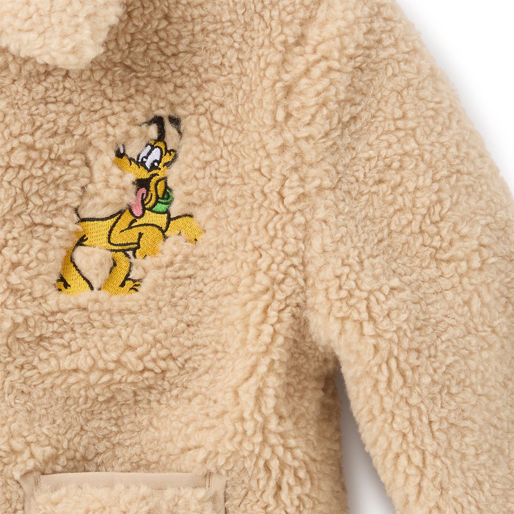 Mickey Mouse and Pluto Faux Shearling Jacket for Kids