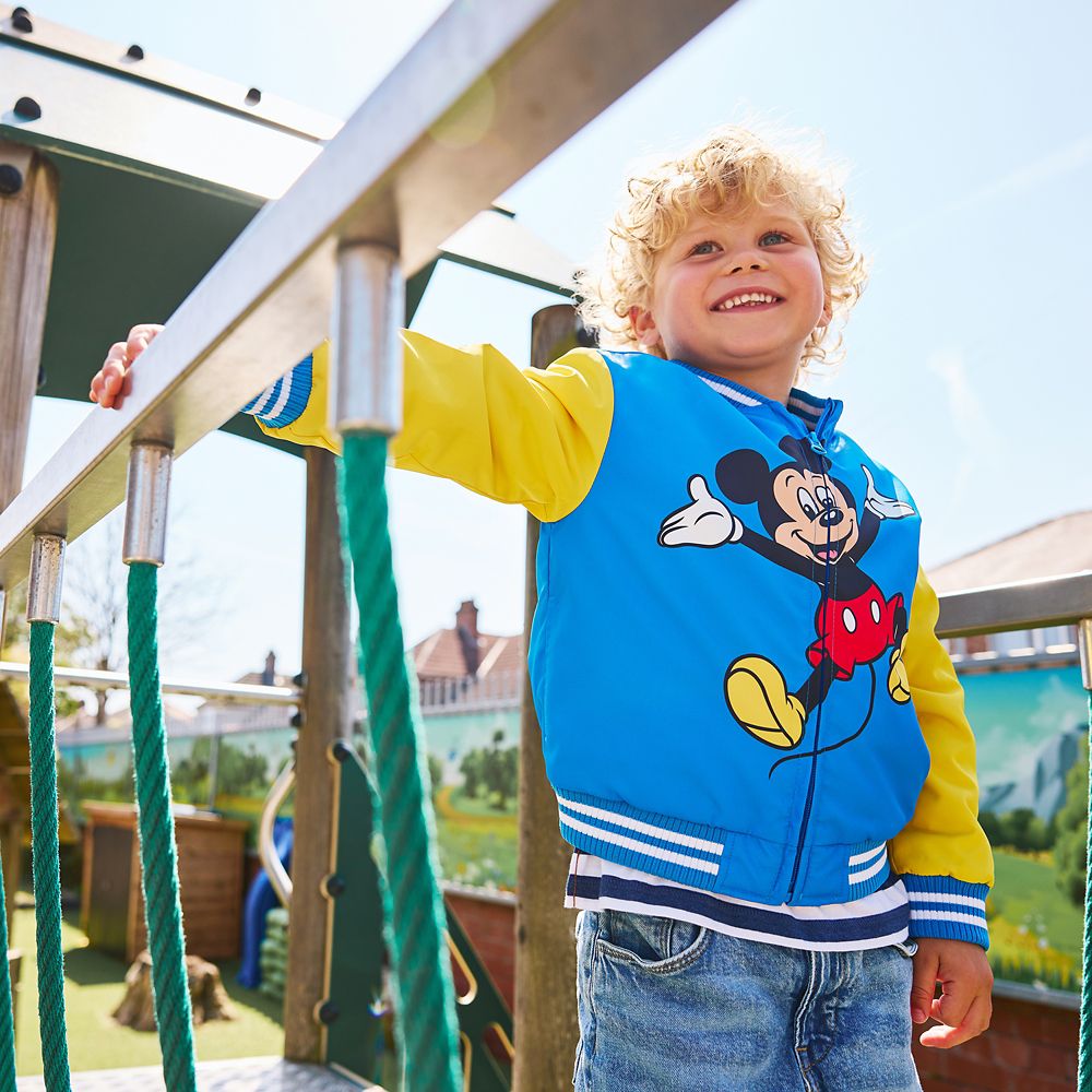 Mickey Mouse Back to Front Varsity Jacket for Kids &ndash; Personalized