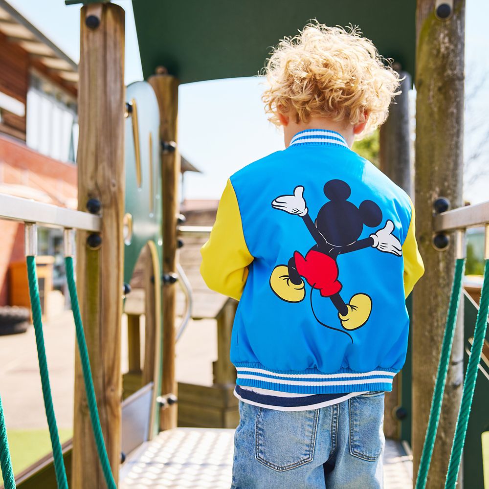 Mickey Mouse Back to Front Varsity Jacket for Kids &ndash; Personalized