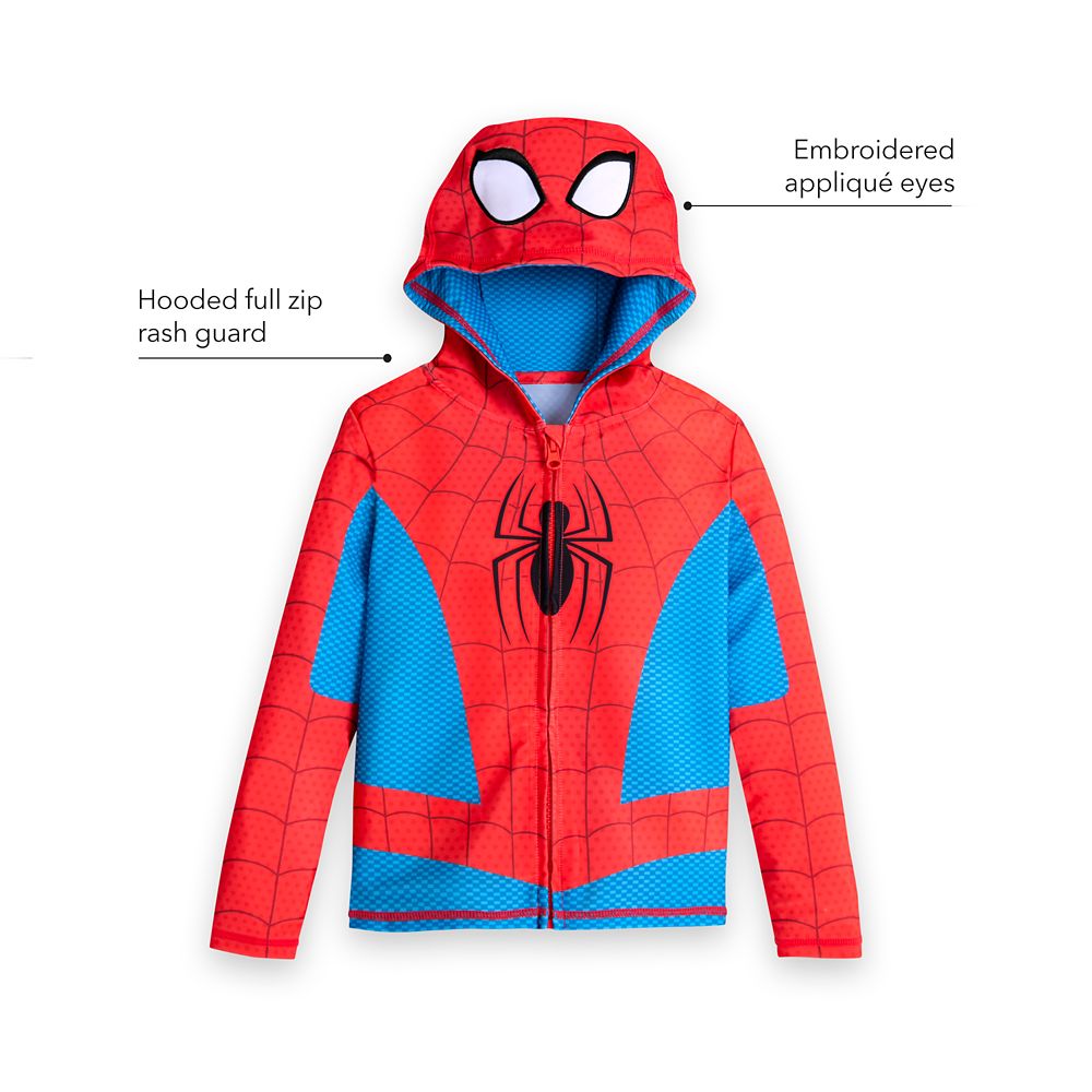 Spider-Man Hooded Rash Guard for Kids