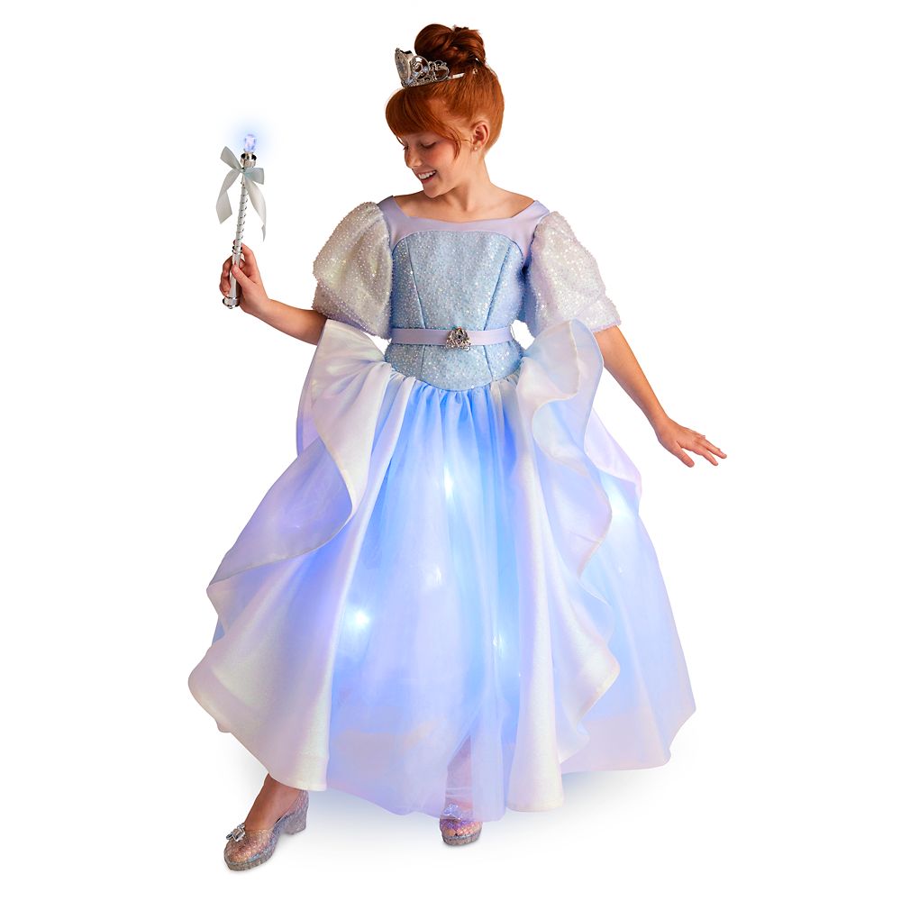 Cinderella Light-Up Costume for Kids with Interactive Light-Up Wand and Tiara by A Leading Role Official shopDisney