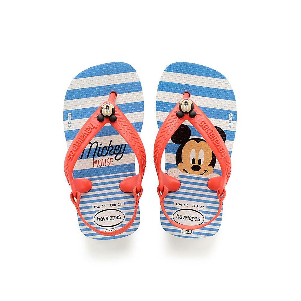 Cute Walk by Babyhug Disney Slip On Flip Flops with Mickey Mouse Print - Blue main image 0