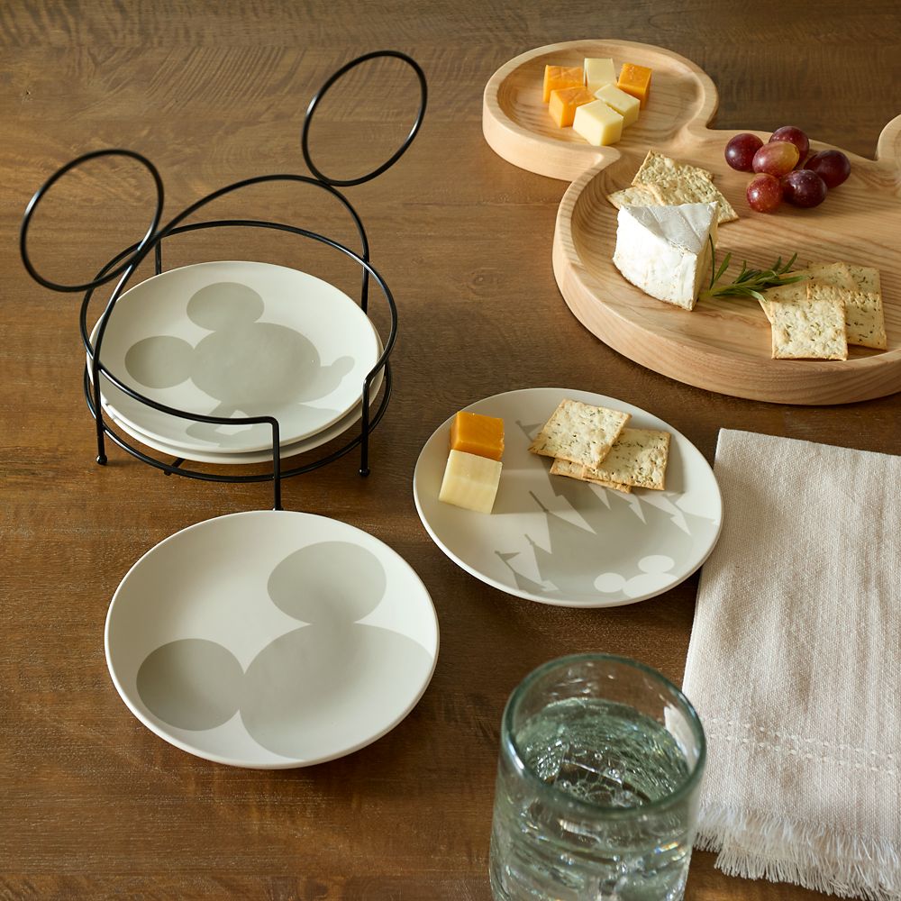Mickey Mouse Icon Plate Set with Holder &ndash; Mickey Mouse Home Collection