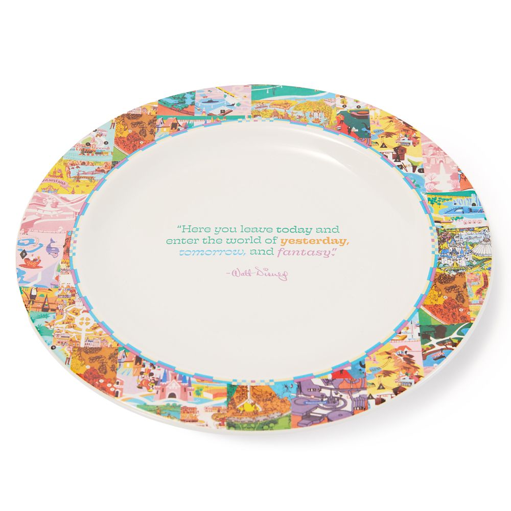 Disney Parks Vintage Maps Plate