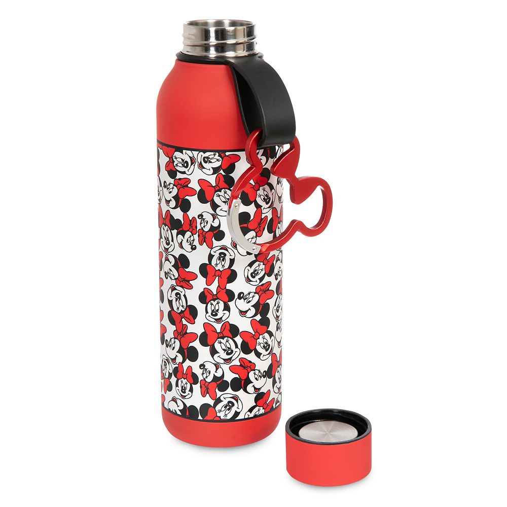Minnie Mouse Stainless Steel Water Bottle with Caribiner