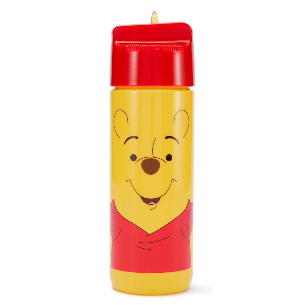 Winnie the Pooh Water Bottle with Flip-Up Straw
