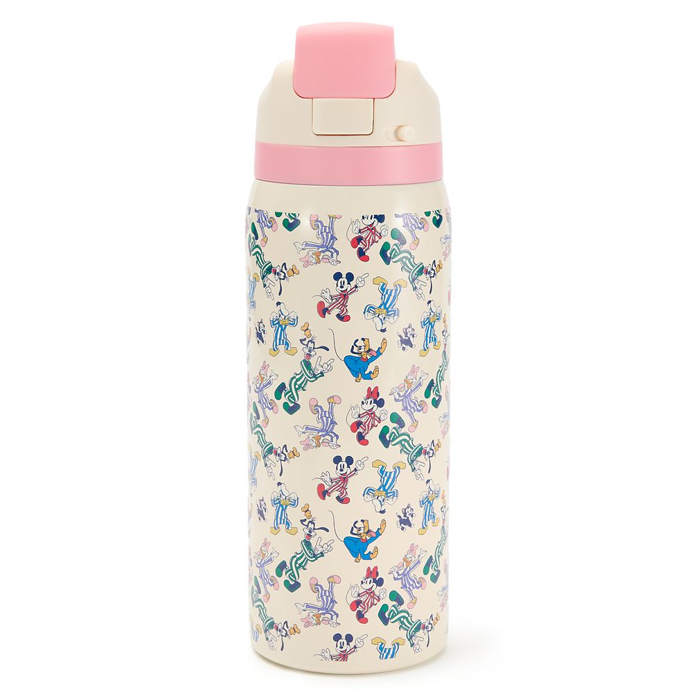 Mickey Mouse and Friends Stainless Steel Water Bottle with Built-In Straw Official shopDisney