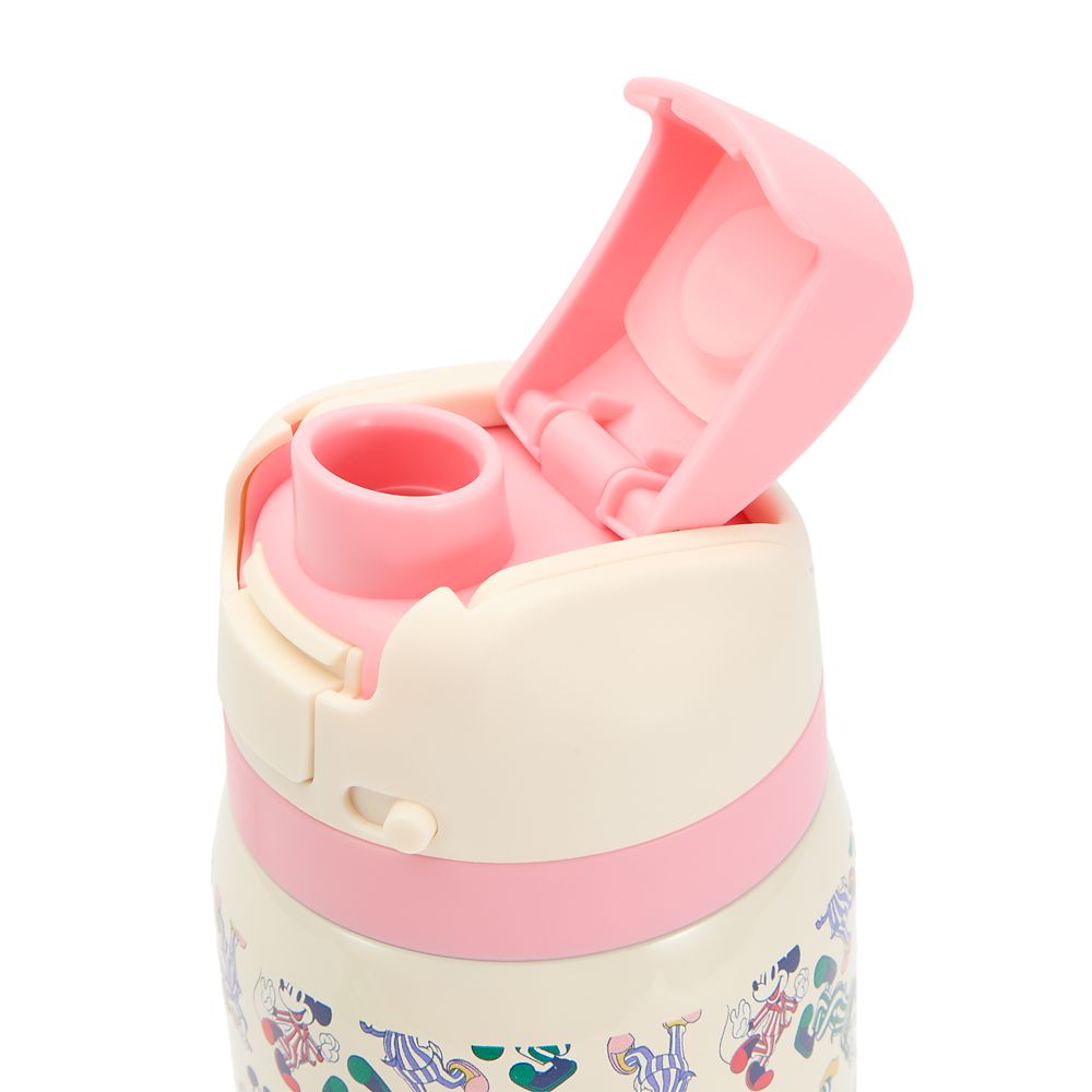 Mickey Mouse and Friends Stainless Steel Water Bottle with Built-In Straw