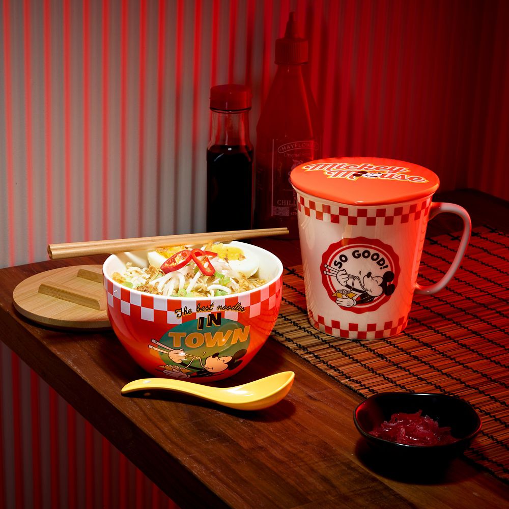 Mickey Mouse Noodle Mug with Lid