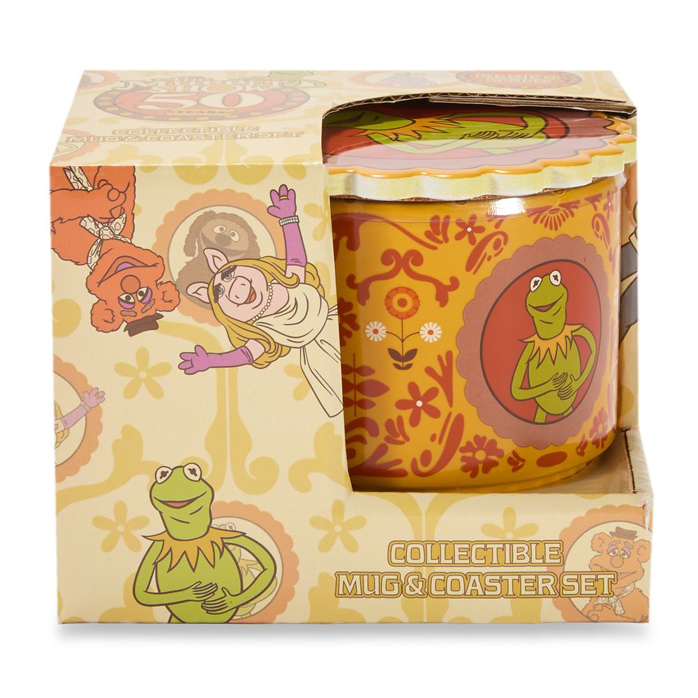 Kermit Mug and Coaster Set &ndash; The Muppet Show 50th Anniversary &ndash; Exclusive