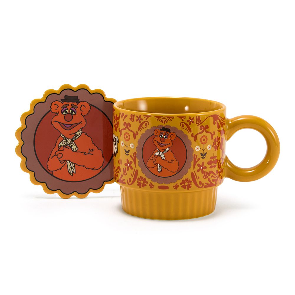 Fozzie Mug and Coaster Set &ndash; The Muppet Show 50th Anniversary &ndash; Exclusive