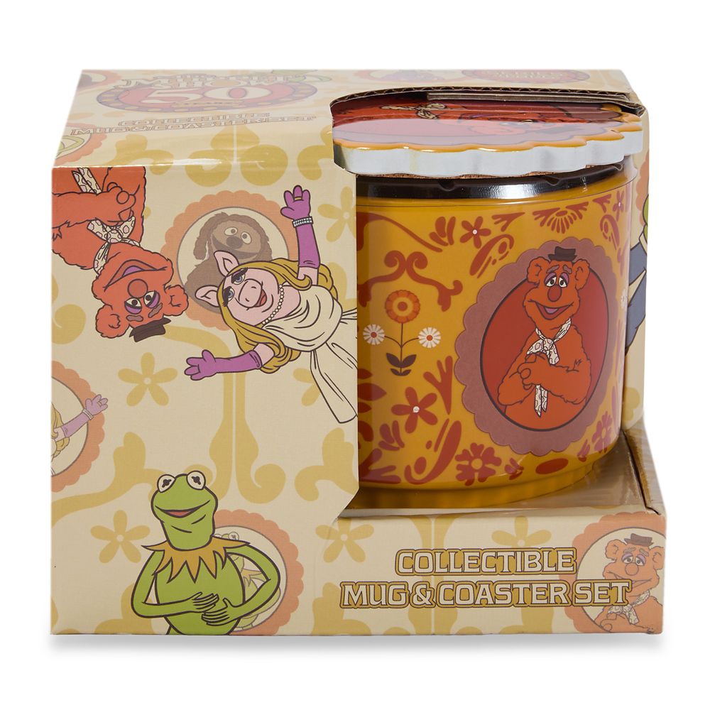 Fozzie Mug and Coaster Set &ndash; The Muppet Show 50th Anniversary &ndash; Exclusive