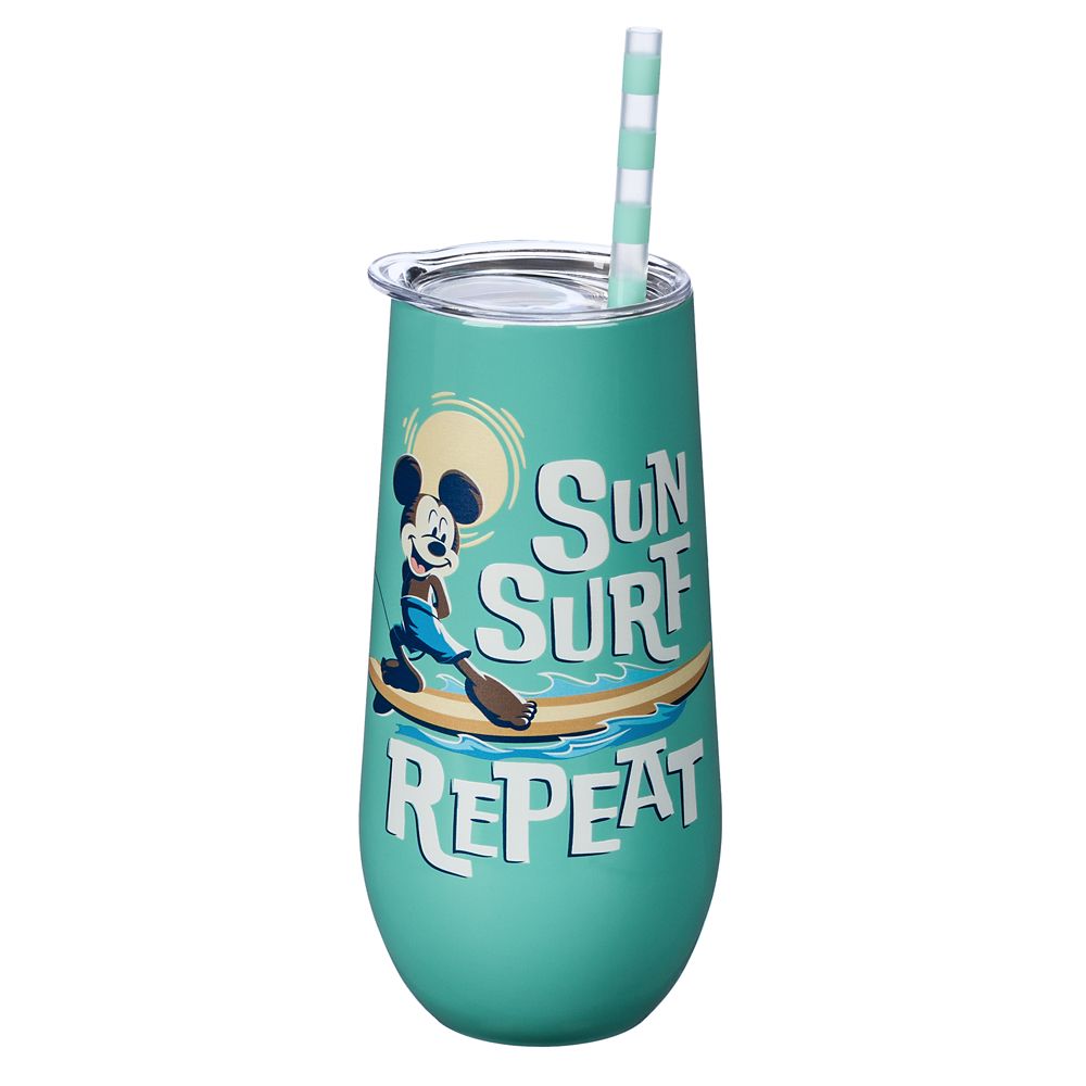 Mickey Mouse Summer Fun Stainless Steel Tumbler with Straw Official shopDisney