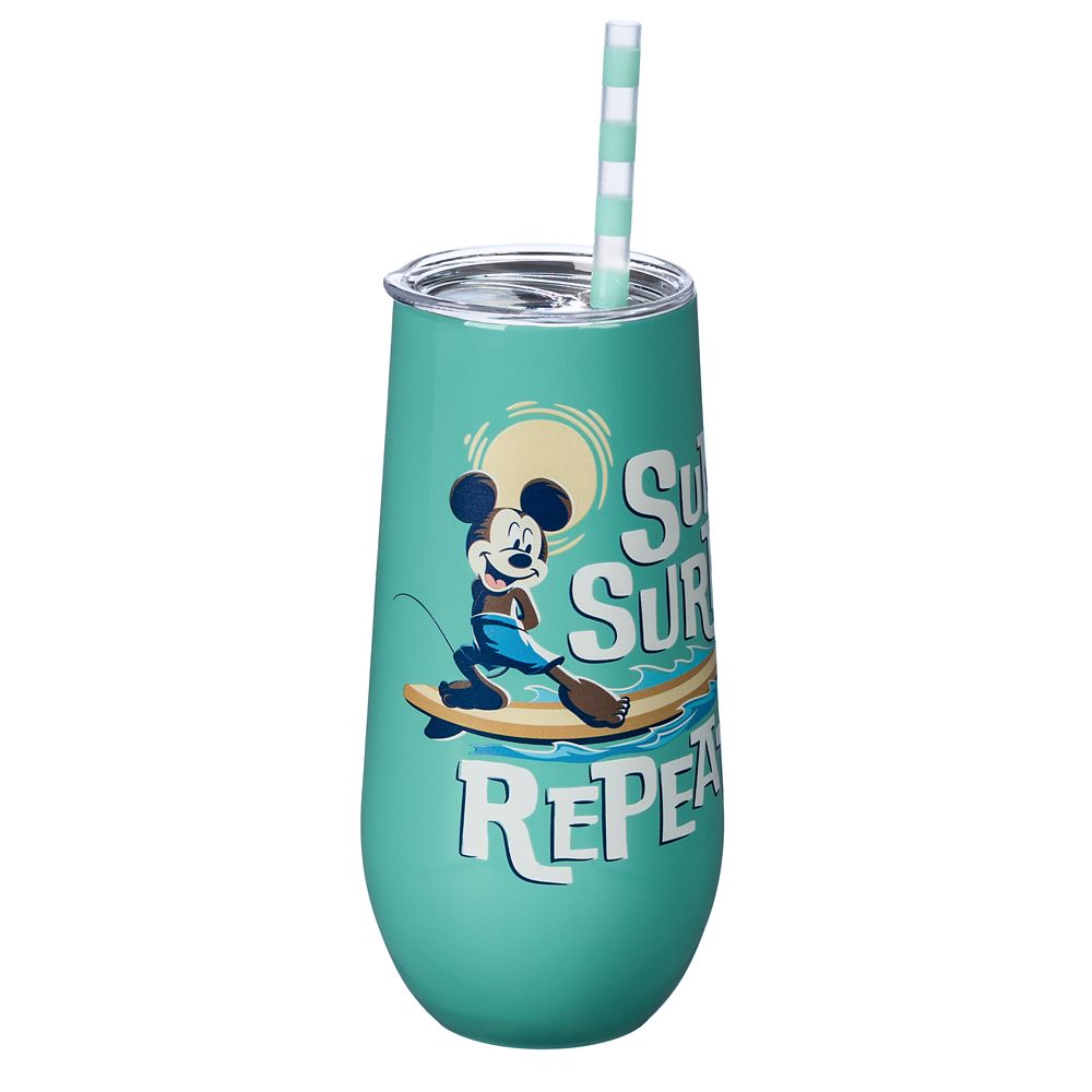 Mickey Mouse Summer Fun Stainless Steel Tumbler with Straw