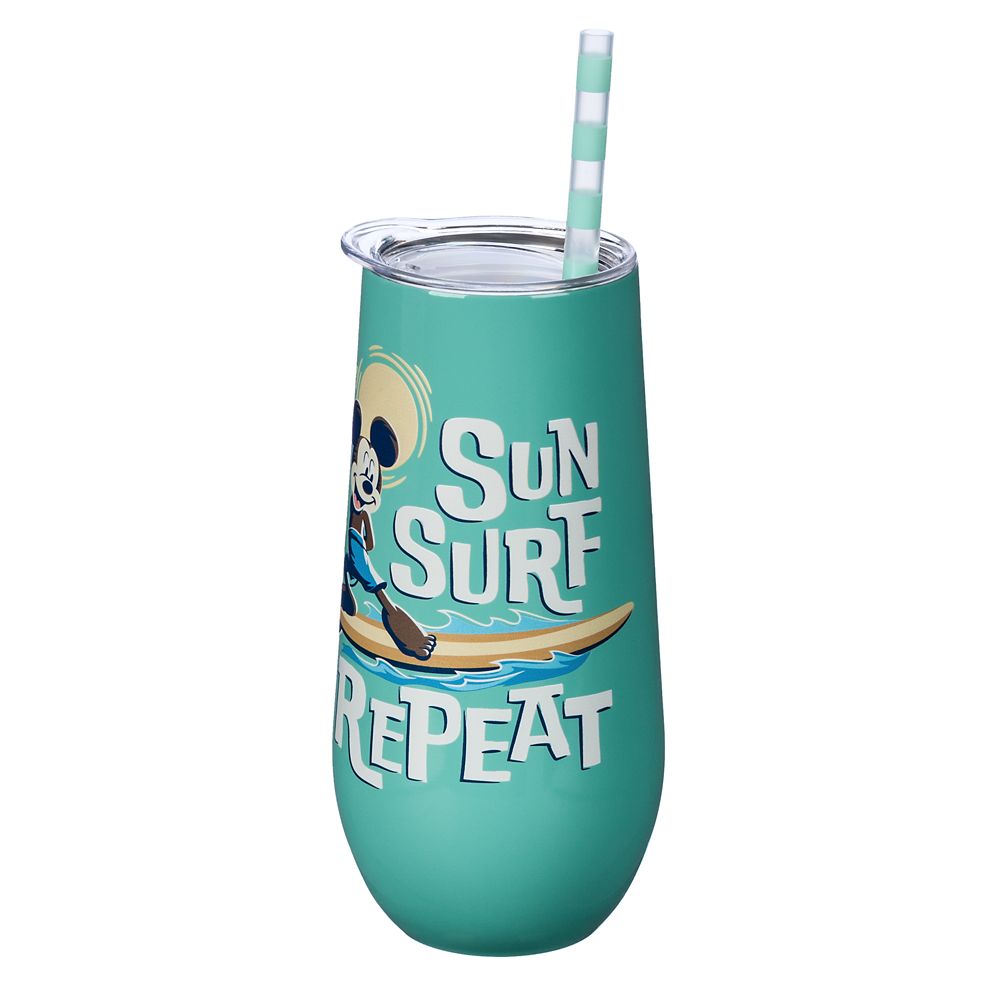 Mickey Mouse Summer Fun Stainless Steel Tumbler with Straw