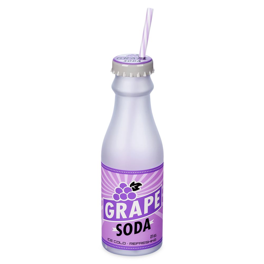 Grape Soda Water Bottle with Straw Up Official shopDisney