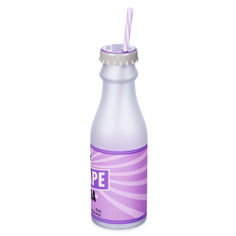 Grape Soda Water Bottle with Straw &ndash; Up
