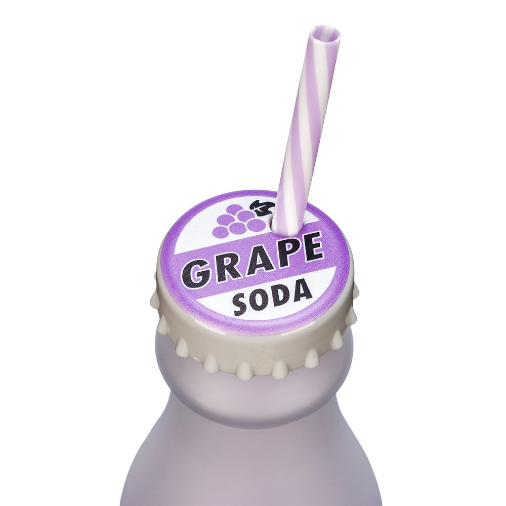 Grape Soda Water Bottle with Straw &ndash; Up