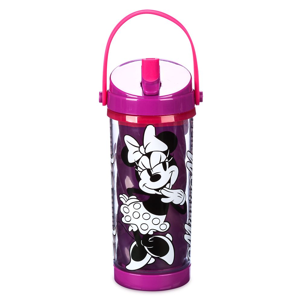 Minnie Mouse Color Changing Water Bottle with Built-In Straw  