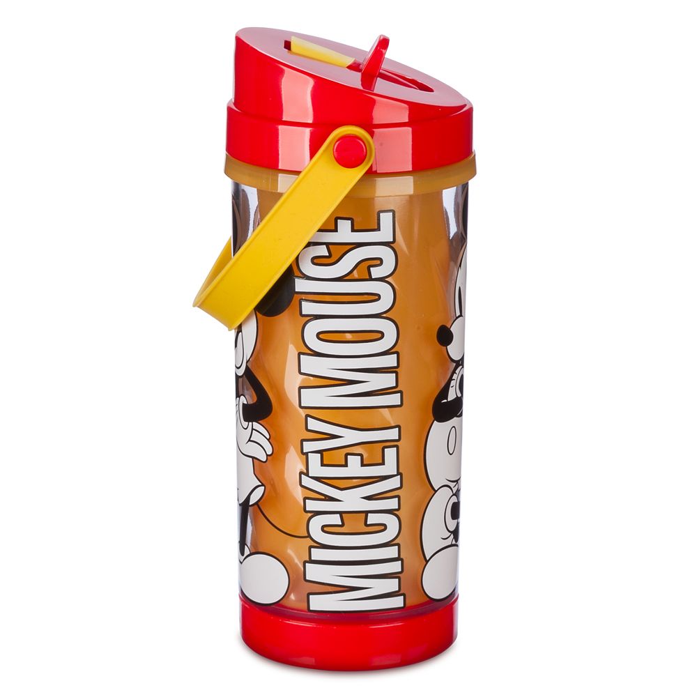 Mickey Mouse Color Changing Water Bottle with Built-In Straw  