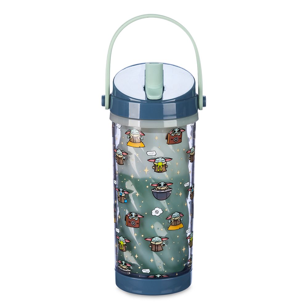 Grogu Color-Changing Water Bottle with Built-In Straw &ndash; Star Wars: The Mandalorian