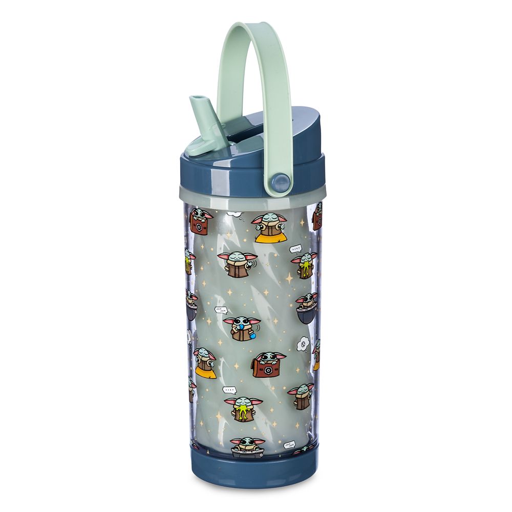Grogu Color-Changing Water Bottle with Built-In Straw &ndash; Star Wars: The Mandalorian
