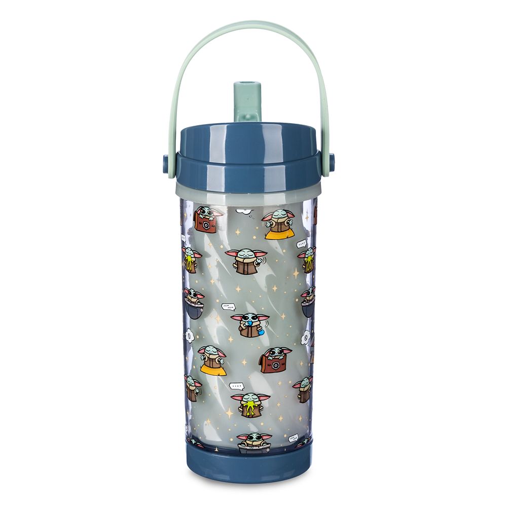 Grogu Color-Changing Water Bottle with Built-In Straw &ndash; Star Wars: The Mandalorian
