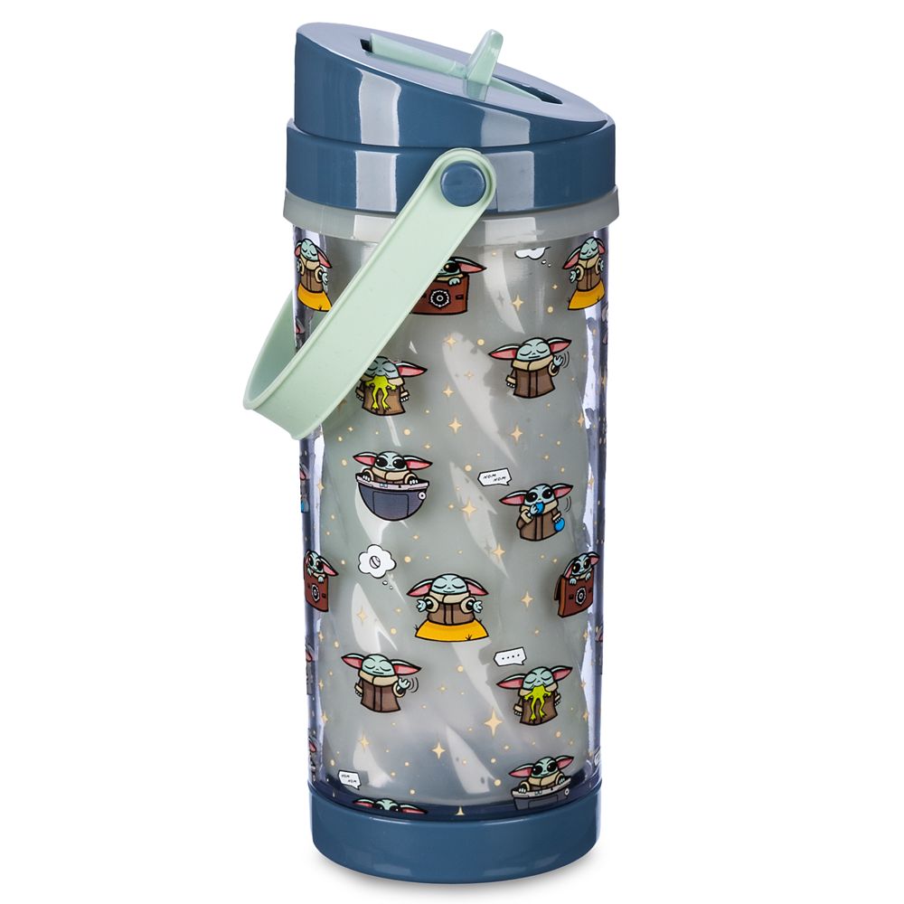 Grogu Color-Changing Water Bottle with Built-In Straw &ndash; Star Wars: The Mandalorian