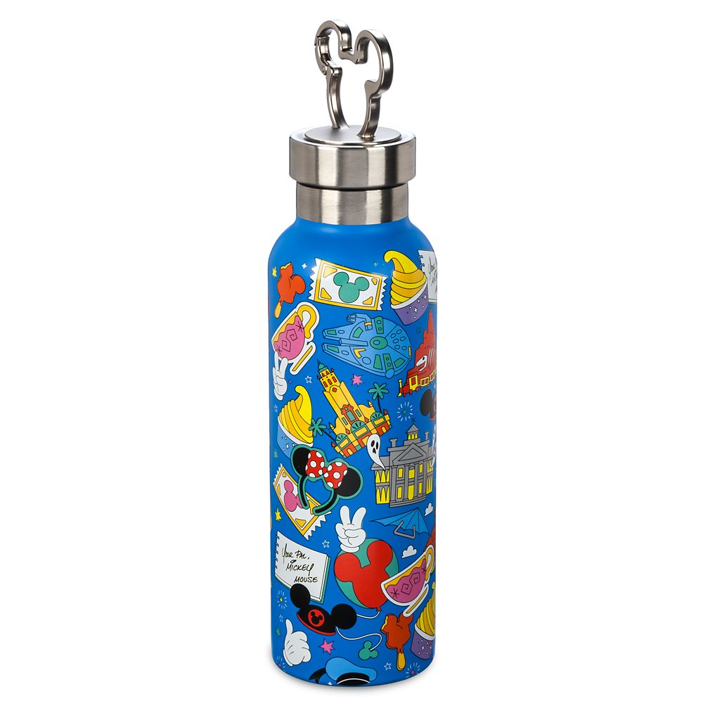 Play in the Park Stainless Steel Water Bottle with Clip - Walt Disney World